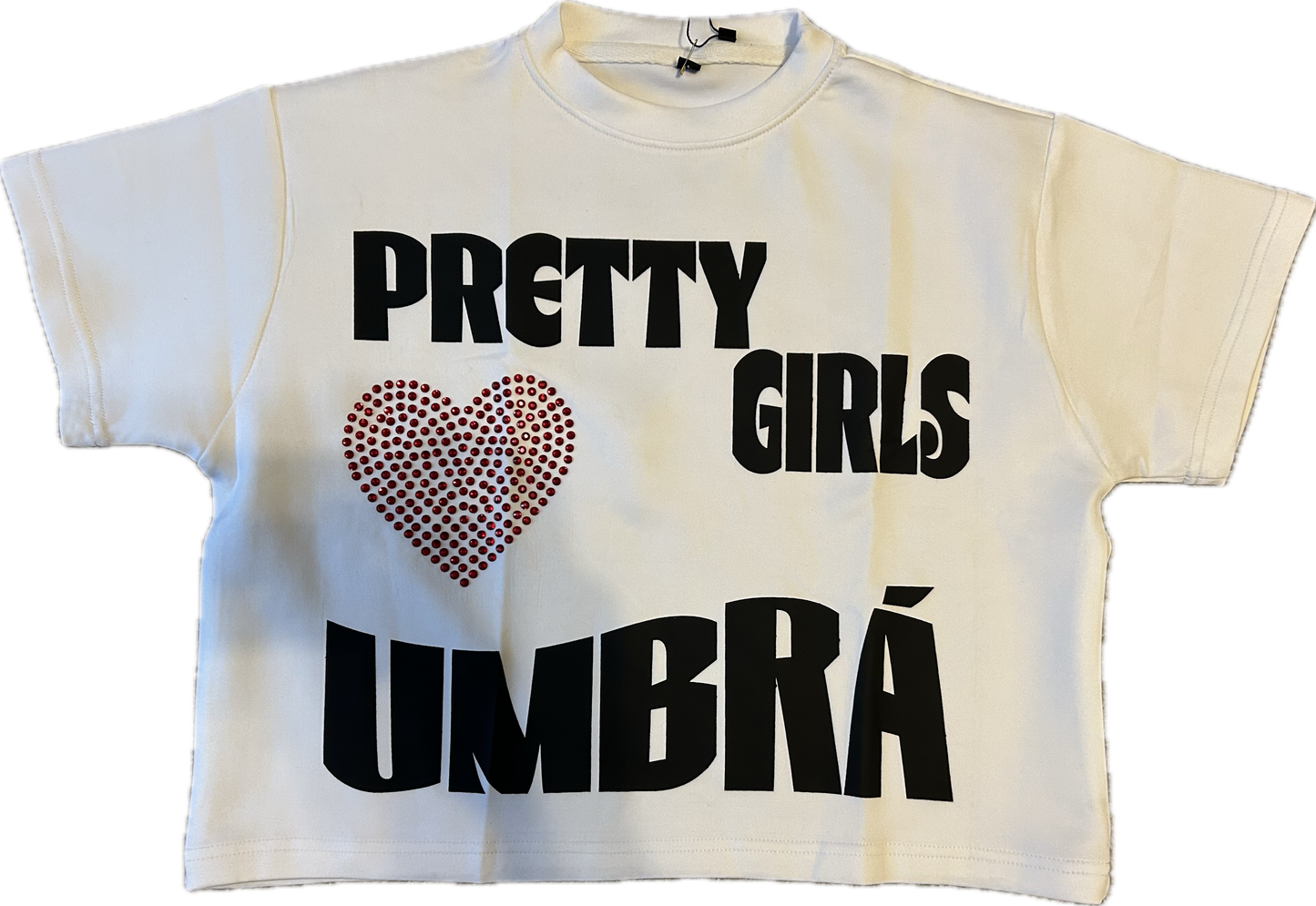 Pretty Girls Love UMBRÁ Cropped Tee (White)