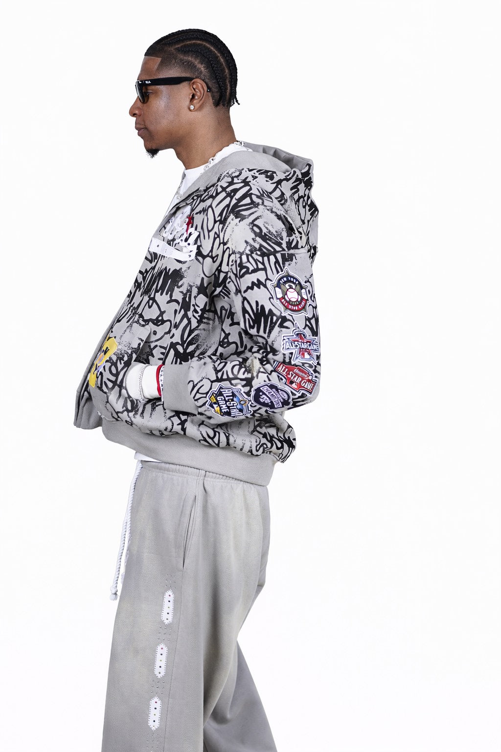 UMBRÁ Logo Sweatsuit Grey/White