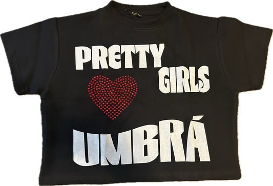 Pretty Girls Love UMBRÁ Cropped Tee (Black)