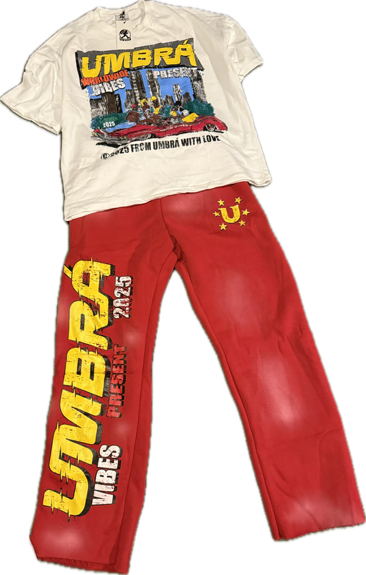 Oversized Graphic T-shirt and Sweatpants Set